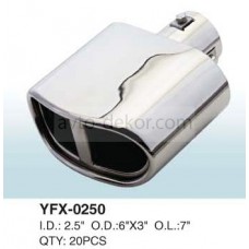 Насадка на глушитель YFX-0250/NG-MT0250 Dвх-60мм, Dвых-150*75мм, Длина-202мм, с набивкой 