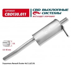 Глушитель RENAULT Duster 4х2 (CBD) Нерж