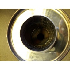 Пламегаситель унив. 100х350 ф51, Нерж, розочка, с шумогасящим диффузором (BOKER)